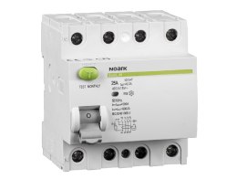 NOARK 3-phase residual current circuit breaker 4P 40A 300mA 6kA TypeA (108370).