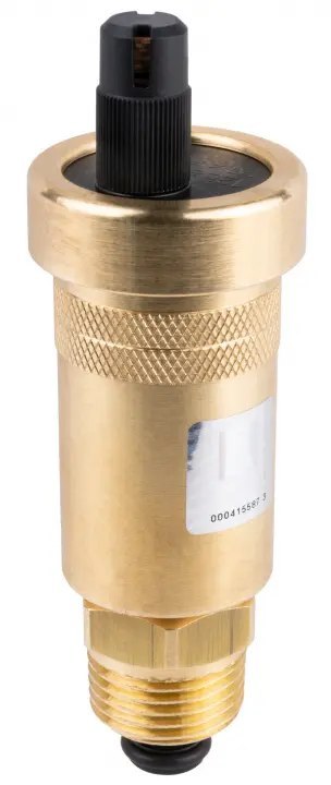 Odpowietrznik automatyczny PIONOWY PRIMOVENT G3/8'' z AQUASTOP i Zaworem Stopowym R1/2''