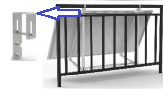 Balkonkonstruktion mit doppelter Verstellung zur Montage von Solarmodulen 22°-50° (TYP2)