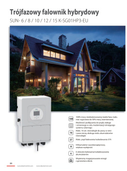 DEYE Hybrid inverter SUN-25K-SG01HP3-EU-AM2 3-phase (high voltage).