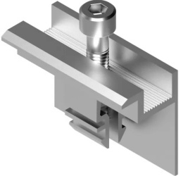 End clamp 30mm length: 50mm on click silver