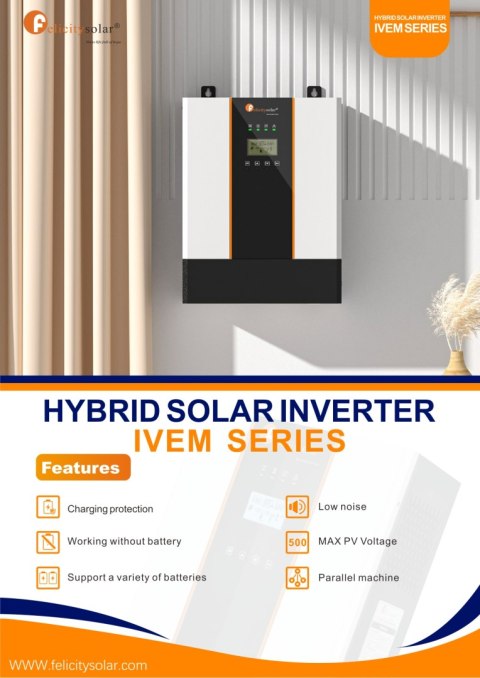 Felicity Inwerter hybrydowy Off-grid IVEM5048, 5KW, 48V (1-fazowy)