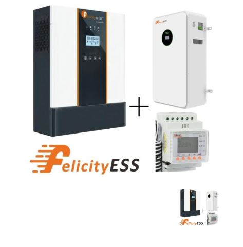 Felicity: Zestaw Inwerter hybrydowy Off-grid IVEM5048 + Bateria FLA48100 5,12kWh + Smart Meter (niskonapięciowy)