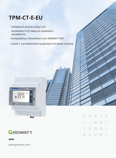 GROWATT Three-phase Meter with Current Transformer (250/5A) for WIT 50-100K HU inverters