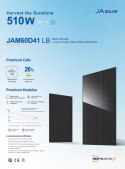 JA SOLAR JAM60D41 BIFACIAL 500W LB Full black MC4 (N-Type)