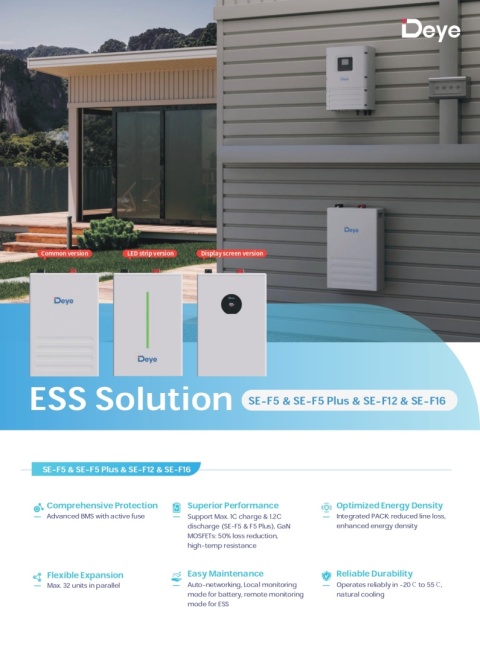 DEYE Battery SE-F12-C 51.2V 230Ah 11.8kWh (low voltage)