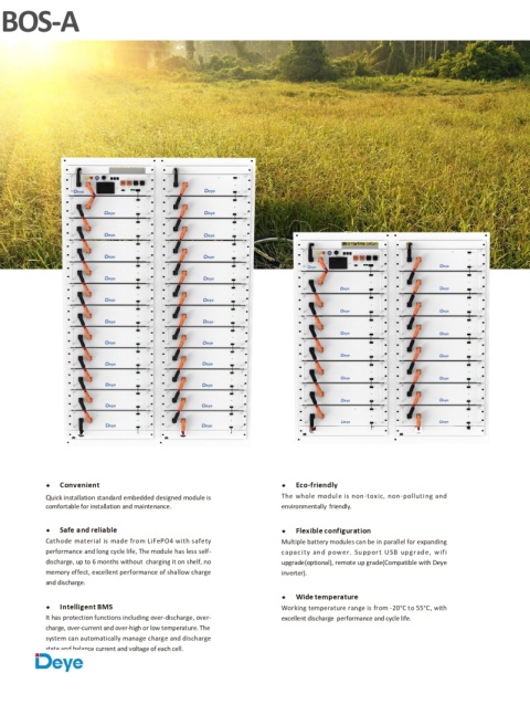 DEYE Magazyn Energii HV bateria BOS-A 7,68 kWh (wysokonapięciowy)