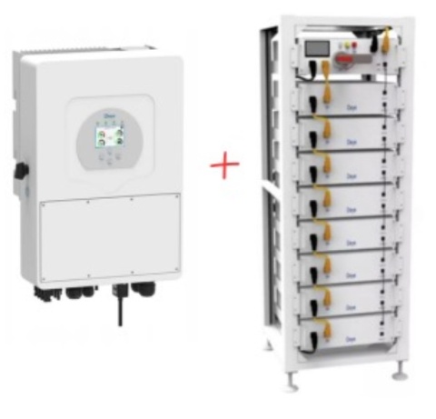 DEYE: SUN-30K-SG02HP3 Hybrid-Wechselrichter-Set + BOS-G PRO 40,96 kWh Batterie + PDU-2 Steuereinheit + Batteriegestell