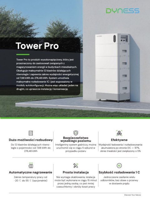 DYNESS Bateria Tower PRO HV9640 3,84 kWh (wysokonapięciowy)