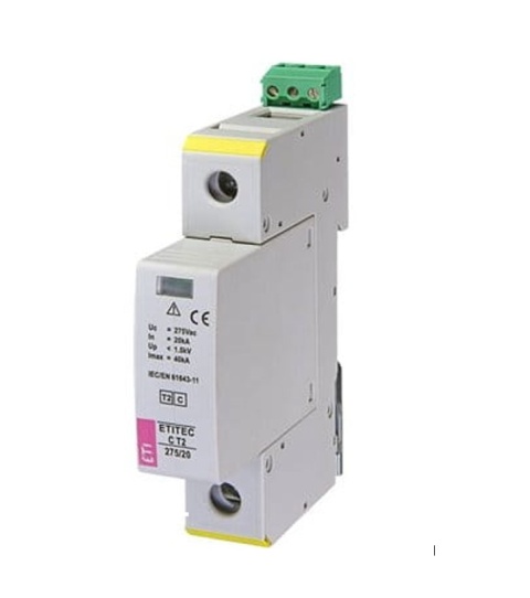 ETITEC Ogranicznik przepięć AC 1P 20kA T2 SPCT2- 275/20 (002440393)