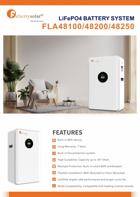 Felicity Battery FLA48100 5.12kWh 51.2V (IP21) (low voltage)