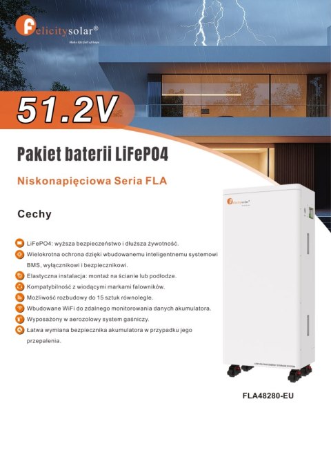 Felicity Batterie FLA48280-EU 14,3kWh 51,2V (IP21) (Niederspannung)
