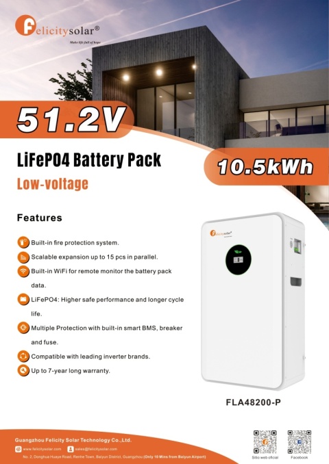 Felicitys Batterie FLA48200 10.5kWh 51.2V (IP21) (Niederspannung)