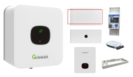 GROWATT Zestaw: Falownik hybrydowy MIN-3000TL-XH 1-fazowy+Bateria 5 kWh+APX 55027-P0+podstawa+Smart Meter+WiFi+Backup Box