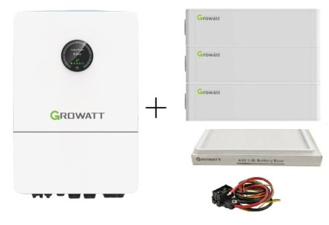 GROWATT Set: WIT-12K-X-HU 3-phase hybrid inverter+Battery 15kWh+base+cables