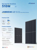 JA SOLAR JAM60D40 BIFACIAL 500W LB Czarna rama MC4 (N-Type)