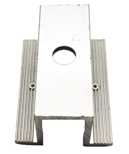 Middle Clamp L:50mm with Grounding Pins silver