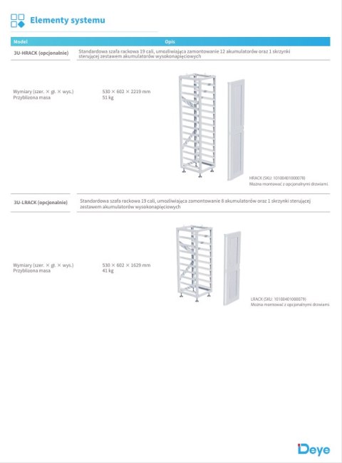 DEYE BOS-GM5.1 HV BOS-G Battery Stand (9 shelves)