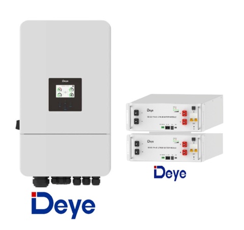 DEYE: Hybrid-Wechselrichter-Set SUN-5K-SG05LP3 + Batterie SE-G5.1-Pro-B 10,24 kWh (Niederspannung)
