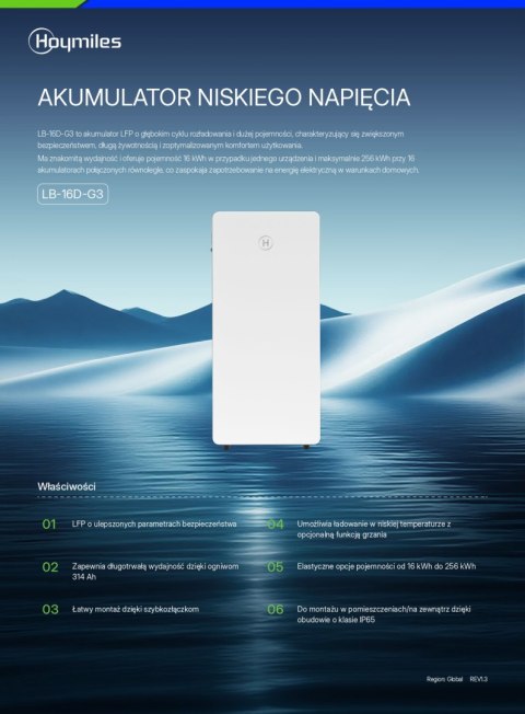 HOYMILES Battery LB-16D-G3 16kWh IP65 (non-voltage)