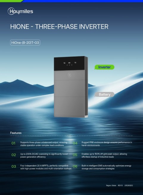 Hoymiles Falownik hybrydowy All in one HiOne-16T-G3