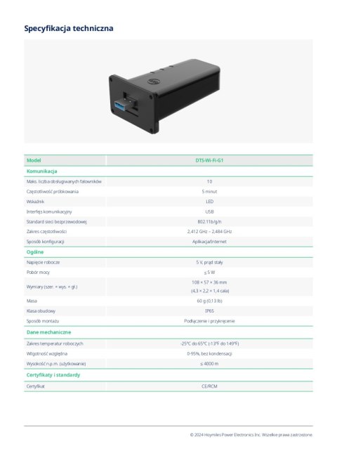 Hoymiles Moduł monitoringu DTS-WiFi-G1