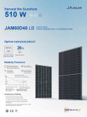 JA SOLAR JAM60D40 BIFACIAL 510W LB Czarna rama MC4 (N-Type)