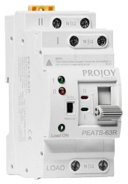 PROJOY Automatyczny przełącznik zasilania PEATS-63R 2P 32A 1-fazowy