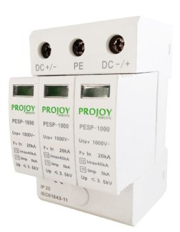 PROJOY Overvoltage limiter for PV PESP-1000 T1+T2 1000V DC 3P systems (311759)