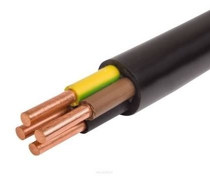 Przewód instalacyjny YKY 5X6.0 ŻO RE czarny kabel ziemny CU drut 0.6/1KV
