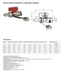 Zawór kulowy spustowy 3/4'' z uszczelką
