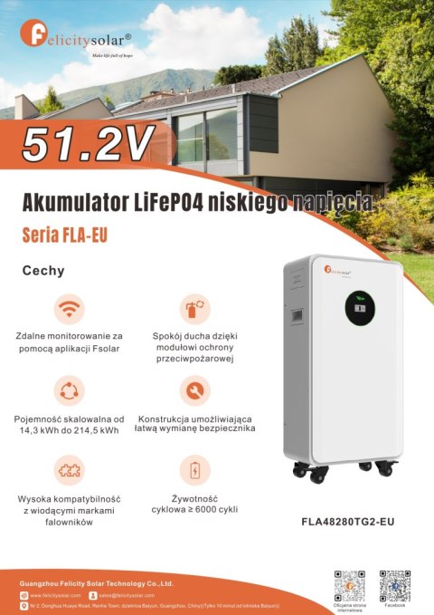 Felicity Bateria FLA48280TG2-EU 14.3kWh 51,2V (IP21) (niskonapięciowy)