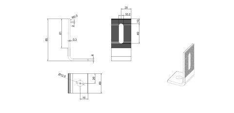Adapter montażowy L wysoki