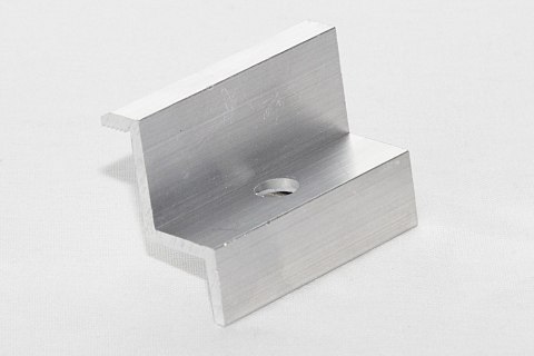 Klema końcowa 30mm Dł: 50mm anodowana srebrna