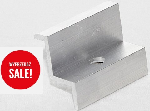 Klema końcowa 35mm Dł: 50mm anodowana srebrna