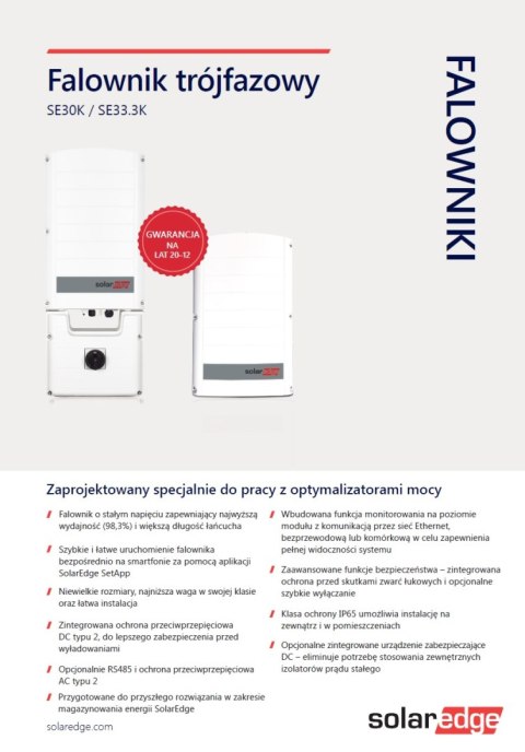 Solaredge SE33.3K 3-fazowy (RW00IBNM4)