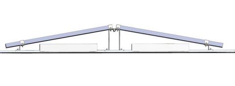 Uchwyt wysoki na dach membranę konstrukcja balastowa bezinwazyjne