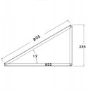 Ekierka / Trójkąt montażowy 15° orientacja pozioma