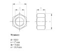 Nakrętka M10 DIN 934 INOX