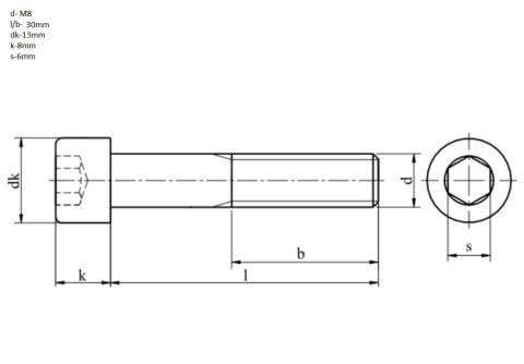 Innensechskant-Schraube M8*30mm